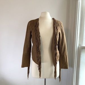 Madewell Brown Fringe Leather Jacket